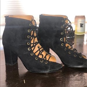 Lace up booties